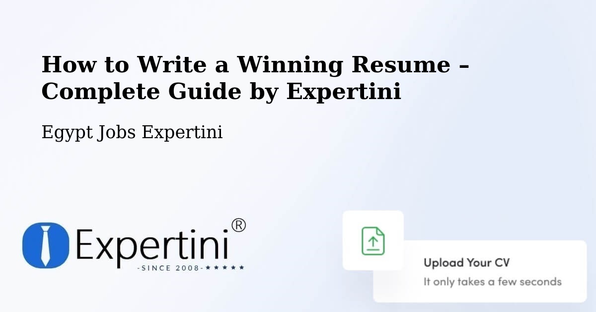 Resume Writing Guide for Job Seekers – Basyūn - Basyūn, Egypt Jobs Expertini
